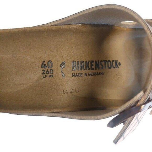 Birkenstock Arizona BS Sandals Womens Size 9-9.5 NARROW Fit Gator Gleam Copper - Picture 2 of 10